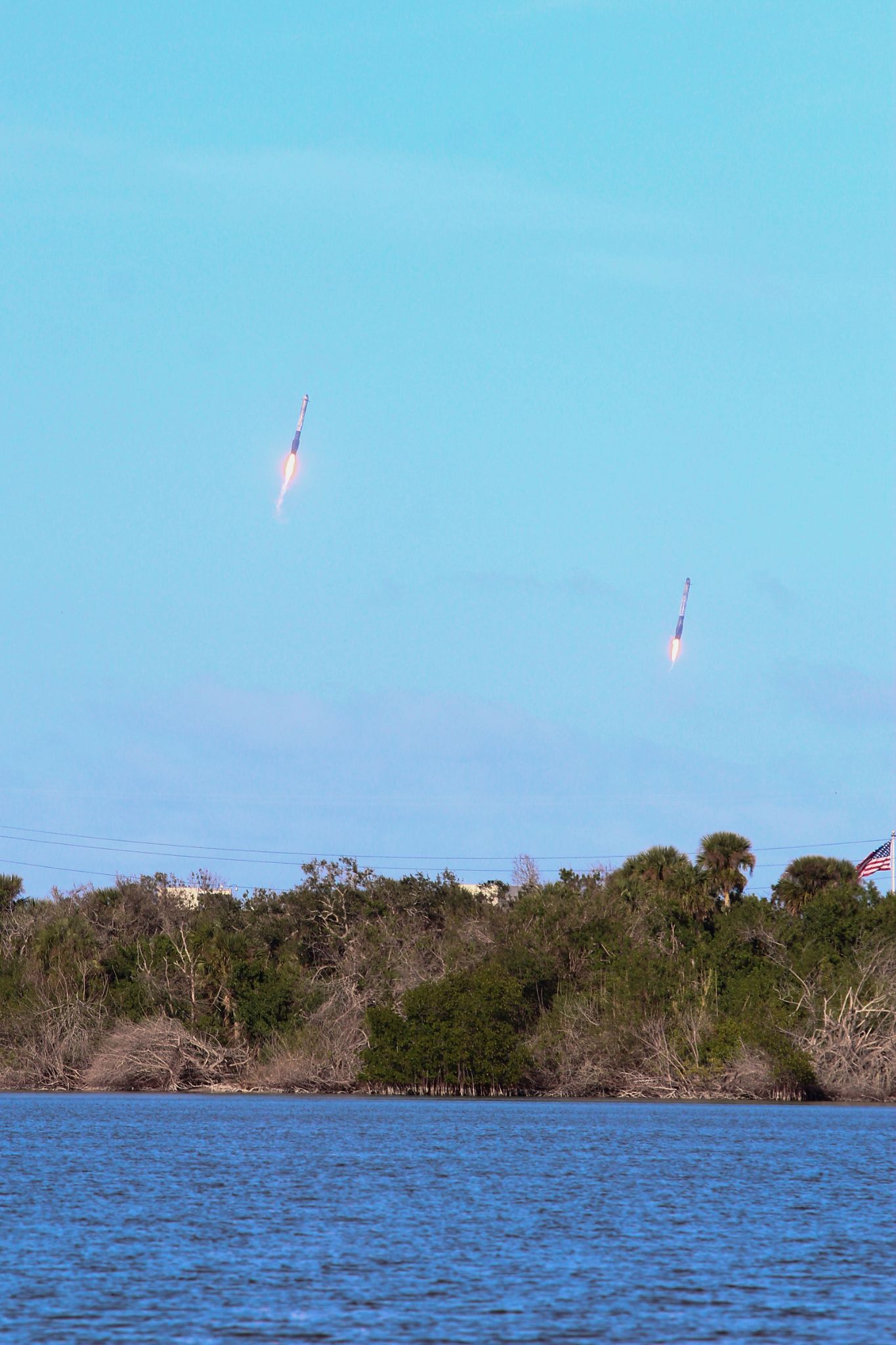 SpaceX 2018 Falcon Heavy Landing